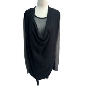 Rudsak Grey Long Sleeve Layered Tunic Sweater Size M